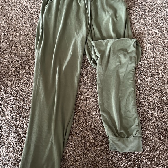 Tank leotard, black  size small &  sage green size small joggers - Picture 3 of 3